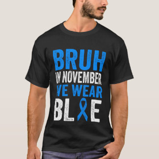 In november Draag we de Ribbon Blue Diabetes Award T-shirt