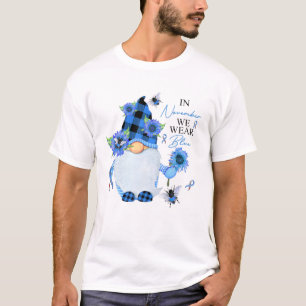 In november Draag we het bewustzijn van blauwe gno T-shirt