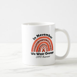 In november Draag we het Oranje Rainbow Crps bewus Koffiemok