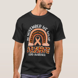 In november Draag we het Oranje Rainbow Crps bewus T-shirt
