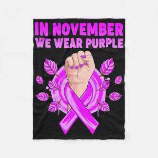 In november Draag we het Paarse Heimerheimer Bewus Fleece Deken