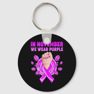 In november Draag we het Paarse Heimerheimer Bewus Sleutelhanger