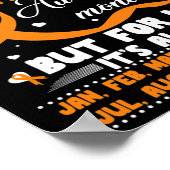 In november Draag we Oranje lint CRPS Awareness M Poster (Hoek)