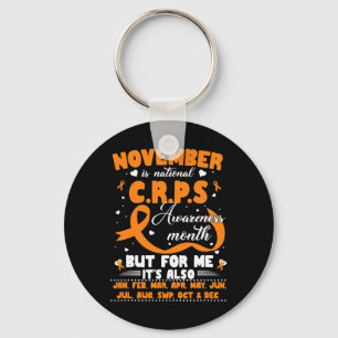In november Draag we Oranje lint CRPS Awareness M Sleutelhanger