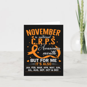 In november Draag we Oranje Ribbon CRPS Bewustheid Kaart