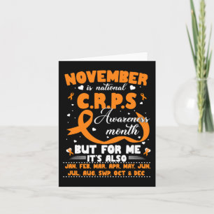 In november Draag we Oranje Ribbon CRPS Bewustheid Kaart