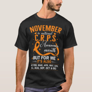 In november Draag we Oranje Ribbon CRPS Bewustheid T-shirt