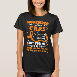 In november Draag we Oranje Ribbon CRPS Bewustheid T-shirt