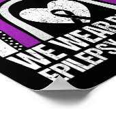 In november Draag we Paarse Epilepsie Bewustzijn R Poster (Hoek)