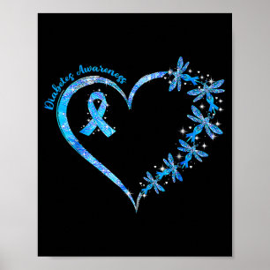 In november dragen we blauw voor diabetes bewustzi poster