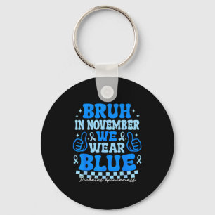 In november dragen we blauw voor diabetes bewustzi sleutelhanger