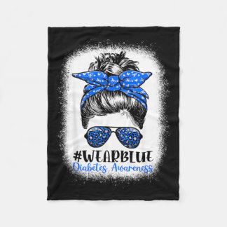 In November dragen we blauwe vrouwen diabetes bewu Fleece Deken