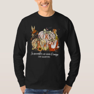 In November dragen we Oranje Kolibrie Copd Bewustz T-shirt