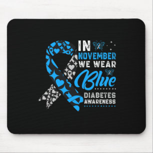 In november hebben we Blue Ribbon T1D T2D Diabetes Muismat