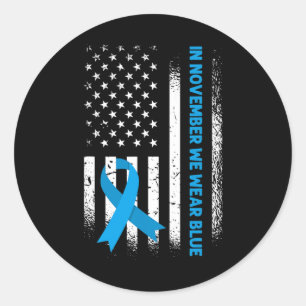 In november hebben we Blue-T1D Diabetes Awareness  Ronde Sticker