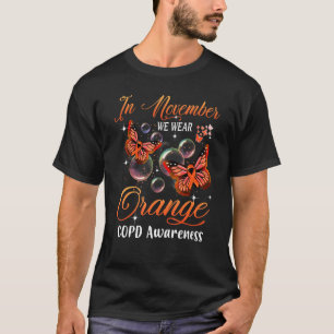 In november hebben we Oranje vlinderbloemigen Draa T-shirt