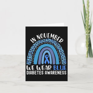 In November We Wear Blue Diabetes Awareness Rainbo Kaart