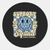 In November We Wear Blue Diabetes Awareness Suprt Ronde Sticker (Voorkant)