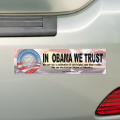 In Obama vertrouwen we op twee kopieën Bumpersticker (Op auto)