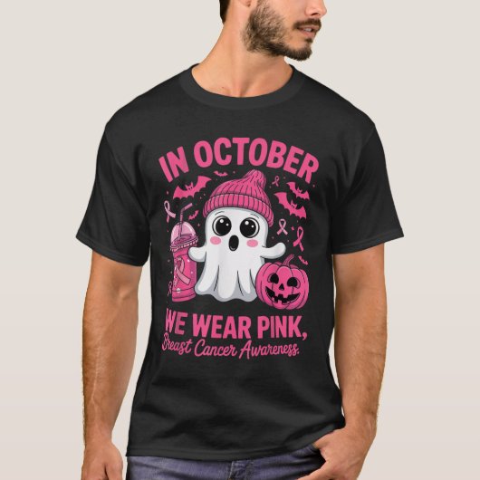 In October We Wear Nk Breast Cancer Awareness Hall T-shirt (Voorkant)