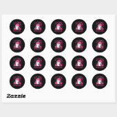 In October We Wear Nk Breast Cancer Boo Ghost Hall Ronde Sticker (Vel)
