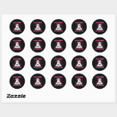 In October We Wear Nk Breast Cancer Gaming Ghost Y Ronde Sticker (Vel)