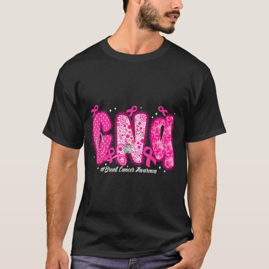 In October We Wear Nk Cna Nurse Breast Cancer Awar T-shirt (Voorkant)