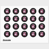 In October We Wear Nk Ghost Witch Breast Cancer Aw Ronde Sticker (Vel)