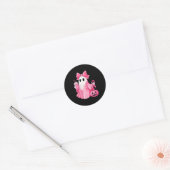 In October We Wear Nk Ghost Witch Breast Cancer Aw Ronde Sticker (Envelop)