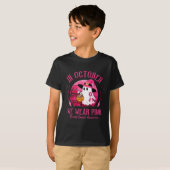 In October We Wear Nk Ghost Witch Breast Cancer Aw T-shirt (Voorkant volledig)
