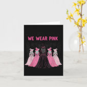 In October We Wear Nk Halloween Breast Cancer Awar Kaart (Gele Bloem)