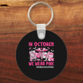 In October We Wear Nk Healthcare Worker Life Breas Sleutelhanger (Voorkant)