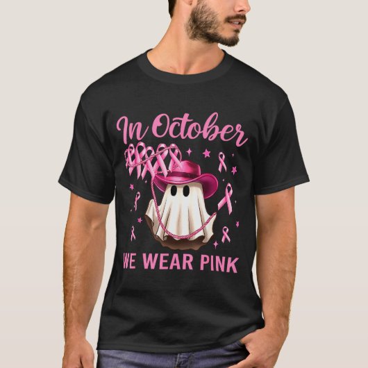 In October We Wear Nk Men Women Breast Cancer Awar T-shirt (Voorkant)
