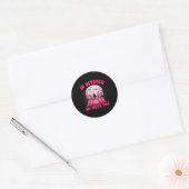 In October We Wear Nk Witch Halloween Breast Cance Ronde Sticker (Envelop)