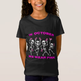 In October We Wear Pink Ghost Witch Breast Cancer T-shirt