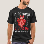 In October We Wear Red Dyslexia Awareness Month T-shirt (Voorkant)