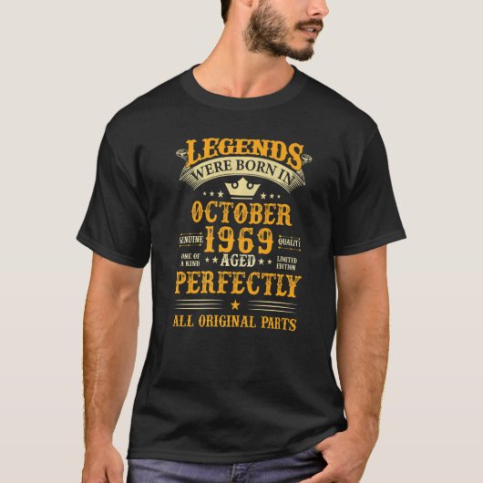 In oktober 1969 werden 53 jaar oud 53 jaar oud t-shirt (Voorkant)