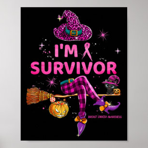 In oktober ben ik Survivor We Draag roze borstkank Poster