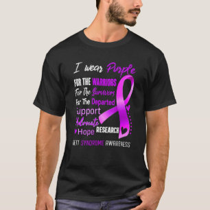 In oktober Draag ik Paars voor Rett Syndrome Aware T-shirt