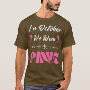 In oktober Draag Pink Awareness T-shirt
