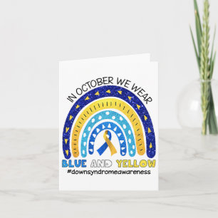 In oktober Draag we blauw en geel omlaag syndroom Kaart