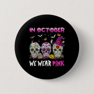 In oktober Draag we borstkankerbewuster roze soep Ronde Button 5,7 Cm