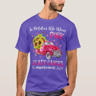 In oktober Draag we de roze lobbon leopard Truck B T-shirt