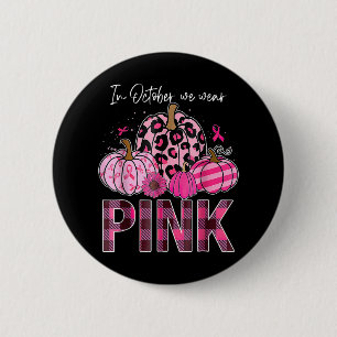 In oktober Draag we de roze pompoen borstkanker oo Ronde Button 5,7 Cm