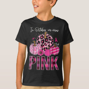 In oktober Draag we de roze pompoen borstkanker oo T-shirt