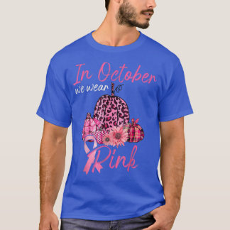In oktober Draag we de roze pompoen borstkankerzaa T-shirt