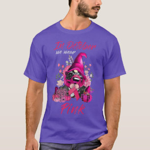In oktober Draag we de roze pompoen borstkankerzaa T-shirt