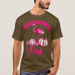 In oktober Draag we de roze pompoen borstkankerzaa T-shirt