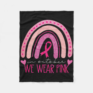 In oktober Draag we de roze regenboogborstkankeroo Fleece Deken