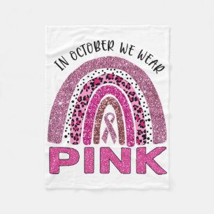 In oktober Draag we de roze regenboogborstkankeroo Fleece Deken